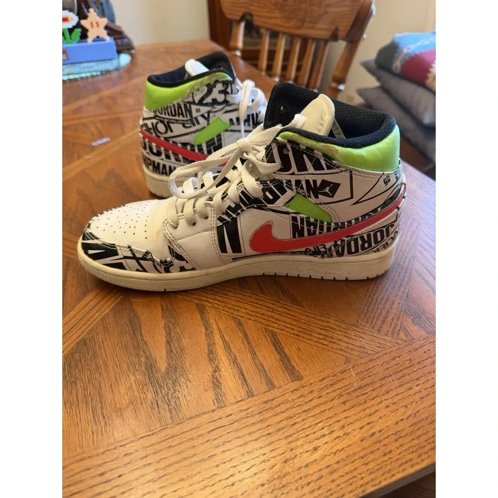 Jordan Mid 1 All Over Logos (554724-119) Men's 8